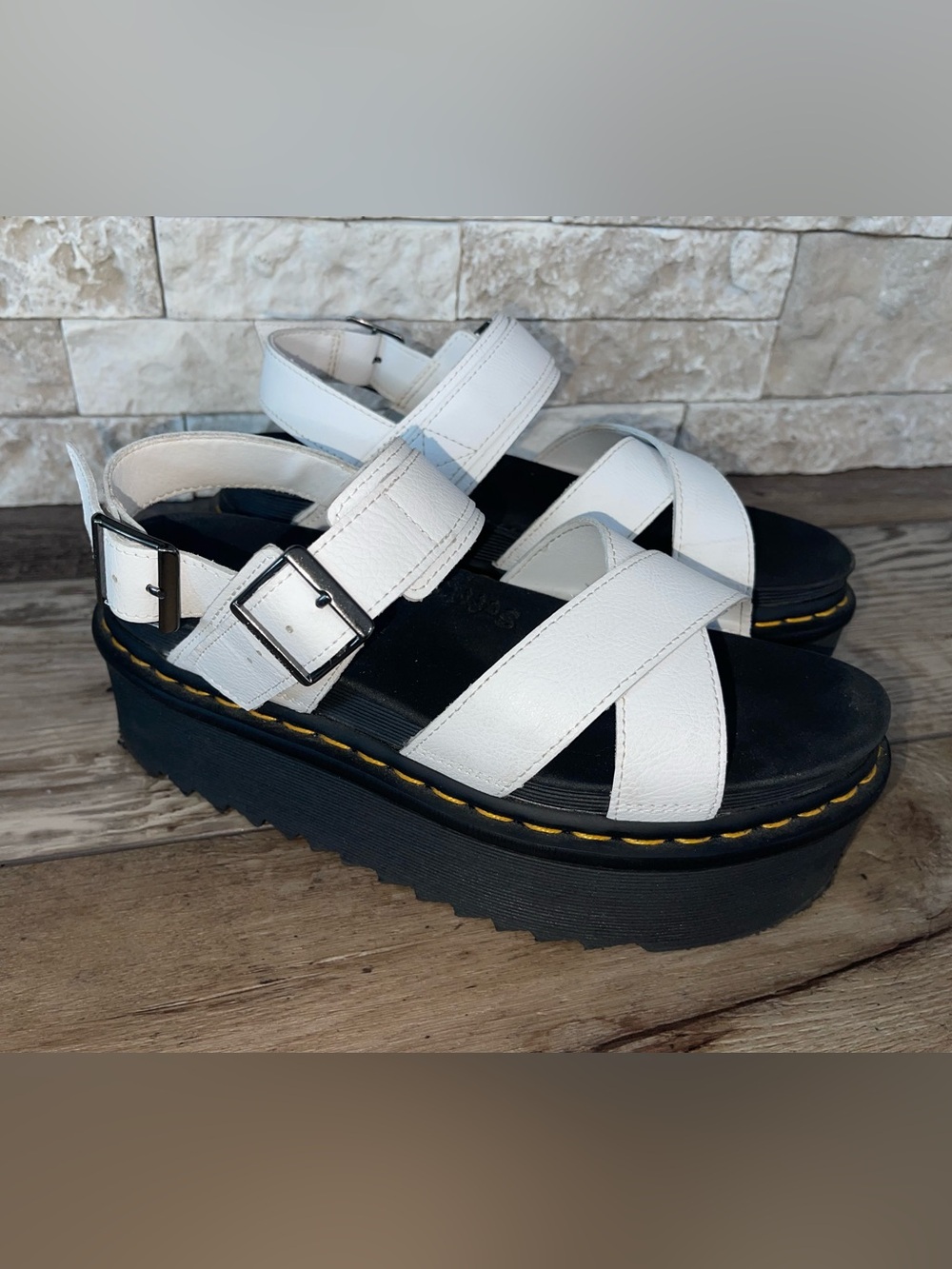 Dr. Martens Voss II Quad Sandals White Women's Size 9